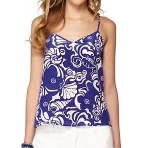Lilly Pulitzer Dusk Silk Racerback Tank in "Tide Pools"